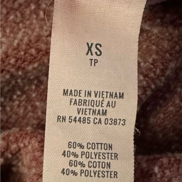 Aerie Sweatshirt Womens Size XSmall oversized faded red soft cozy fleece lined - Picture 4 of 6